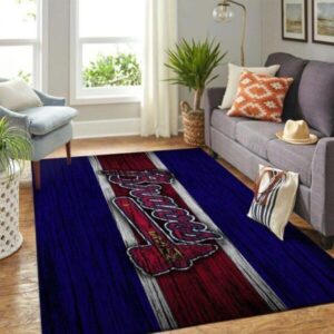 Atlanta Braves Area Rug Mlb Baseball Team Logo V3674