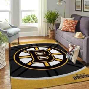 Boston Bruins Nhl Area Rugs Team Logo Sports