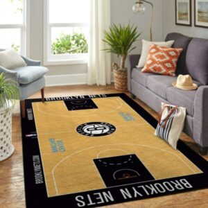 Brooklyn Nets Court Area Rug Nba Basketball Team Logo
