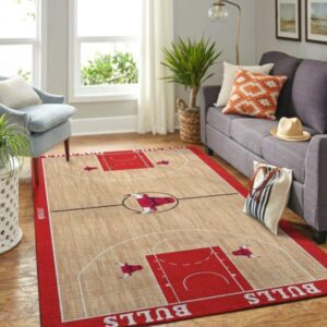 Chicago Bulls Court Area Rug Nba Basketball Team Logo
