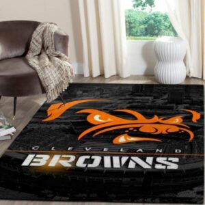 Cleveland Browns Area Rug Nfl Football Team Logo V1762