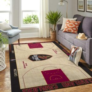 Cleveland Cavaliers Court Area Rug Nba Basketball Team Logo V17248