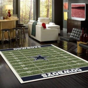 Dallas Cowboys Field Area Rug Nfl Football Team Logo