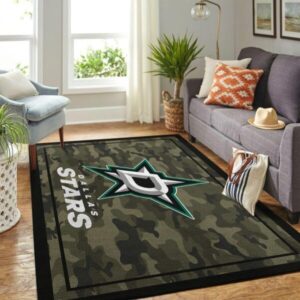 Dallas Stars Area Nhl Hockey Team Logo 20030471 Rug Regtangle