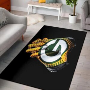 Green Bay Packers Area Rug Nfl Football Team Logo V1504