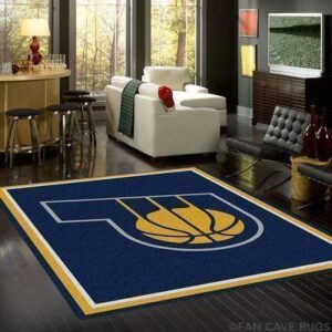 Indiana Pacers Area Rug Nba Basketball Team Logo V4614