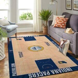 Indiana Pacers Court Area Rug Nba Basketball Team Logo