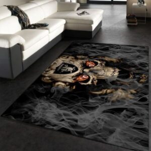 Las Vegas Raiders Nfl 37 Area Rug And