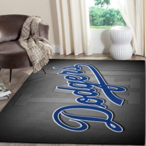 Los Angeles Dodgers Area Rug Mlb Baseball Team Logo V715