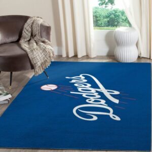 Los Angeles Dodgers Area Rug Mlb Baseball Team Logo V718