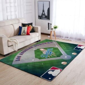 Los Angeles Dodgers Area Rug Mlb Baseball Team Logo V741