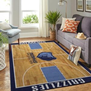 Memphis Grizzlies Area Rug Nba Basketball Team Logo V4600
