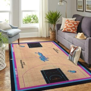Miami Heat Court Area Rug Nba Basketball Team Logo