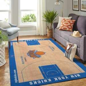 New York Knicks Court Area Rug Nba Basketball Team Logo