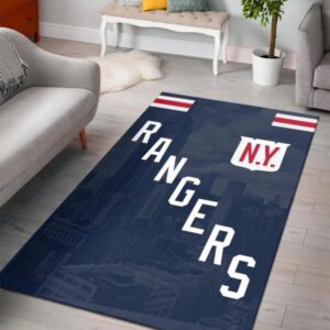 New York Rangers Area Nhl Hockey Team Logo 2002203 Rug Regtangle