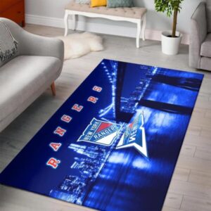 New York Rangers Area Nhl Hockey Team Logo 2002208 Rug Regtangle