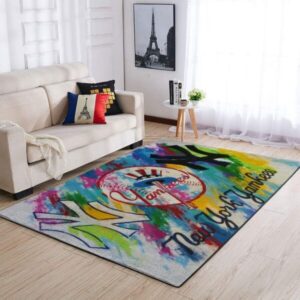 New York Yankees Area Rug Mlb Baseball Team Logo Regtangle V439