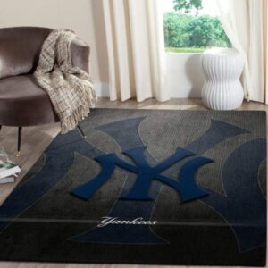 New York Yankees Area Rug Mlb Baseball Team Logo V441