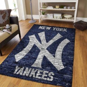 New York Yankees Mlb Baseball Area Rug Baseball Rug Regtangle V11254