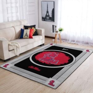 Ole Miss Rebels Area Rugs Ncaa Team Logo 200303112