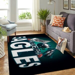 Philadelphia Eagles Area Rug Nfl Football Team Logo Regtangle V1717