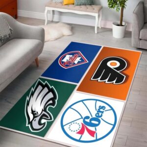Philadelphia Flyers Area Nhl Hockey Team Logo 29 Rug Regtangle