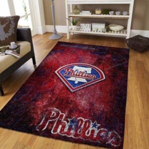 Philadelphia Phillies Area Rug Mlb Baseball Team Logo Regtangle V1397
