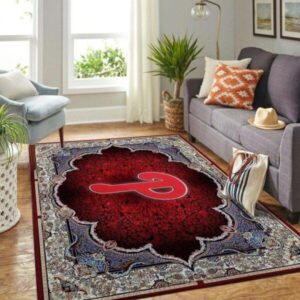 Philadelphia Phillies Mlb Baseball Area Rug Baseball Rug Regtangle V5081