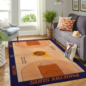 Phoenix Suns Court Area Rug Nba Basketball Team Logo