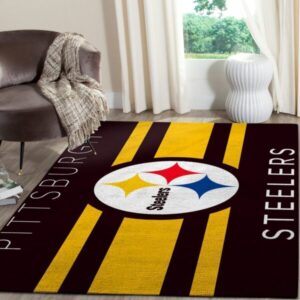 Pittsburgh Steelers Area Rug Nfl Football Team Logo V1309