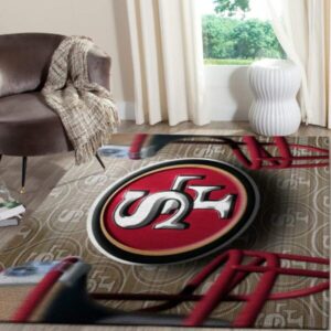 San Francisco 49Ers Area Rug Nfl Football Team Logo V560